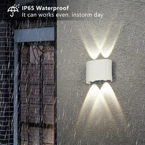 Brilagi - LED kültéri fali lámpa FLAREBOX LED/4W/230V fehér IP65