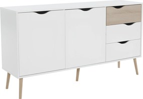 komód, tölgy sonoma / fehér, OSLO 75381