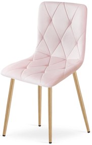 AKCIÓ Világos rózsaszín bársony étkezőszék LIBRA II. osztály