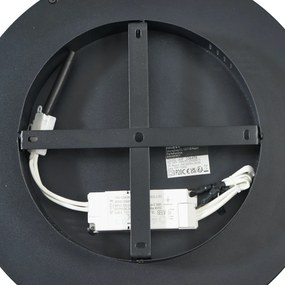 Design mennyezeti lámpa fekete arannyal 40 cm LED-del, 3 fokozatú kapcsolóval - Ingo