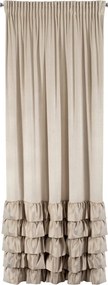 Szalagra kész függöny Dani 140x250 Eurofirany bársony bézs fodros