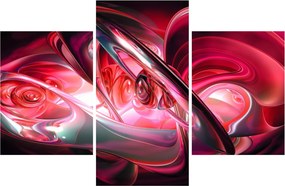 Piros fraktálos kép (90x60 cm)