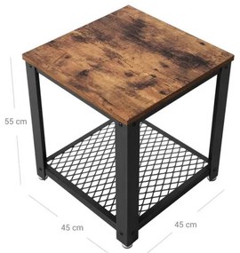 ELDUR oldalsó asztal, barna/fekete