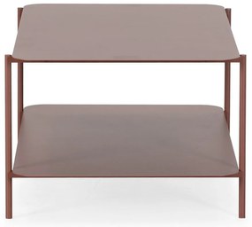 Terrakotta színű fém dohányzóasztal 58x90 cm Beatrix – MOME