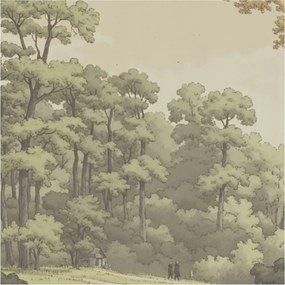 Flizelin tapéta Divatos 3D fali ragasztó Erdei idill 250x250 Ragasztó