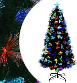 vidaXL Mű karácsonyfa 120 LED-del állvánnyal Zöld 120 cm PVC