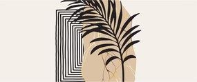 Kép - Absztrakció trópusi levelekkel N⁰3 (120x50 cm)
