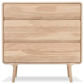 Fawn tömör tölgyfa komód 3 fiókkal - Gazzda