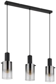 Globo 15907-3H - Csillár zsinóron FLORENTINA 3xE27/40W/230V fekete