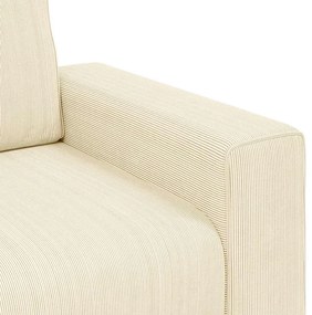 krémszínű kordbársony szövet kanapéfotel 60 cm