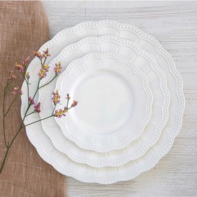 Klasszikus porcelán 18 részes fehér Étkészlet Elite White