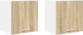 vidaXL Függő szekrény Riga 2 pcs Sonoma tölgy és fehér 40 x 31 x 40 cm