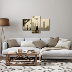Kép - London a ködben, Anglia (90x60 cm)