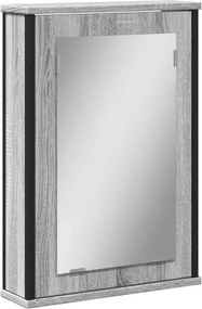 vidaXL szürke sonoma szerelt fa tükrös szekrény 42x12x60 cm