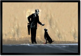 Poszter keretben 60x40 Banksy Jó kutya Kutya