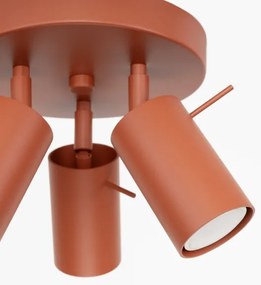 Sollux SL.1509 - Spotlámpa RING 3xGU10/10W/230V piros