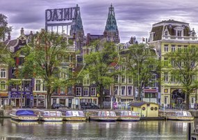 Poszter 84,1x59,4cm Amszterdami vízpart, Assaf Frank