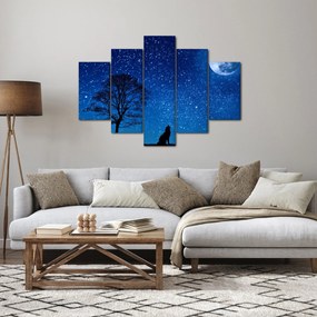 A Holdon üvöltő farkas képe (150x105 cm)