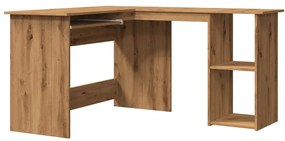vidaXL sarokasztal kézműves tölgy 120x140x75 cm műszaki fa