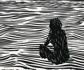 Poszter 60x50cm Összetett Fluid vonalak