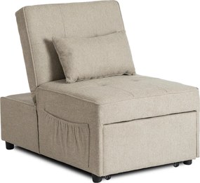 Dönthető, alvófunkciós fotel iberis 67 cm bézs, fotel