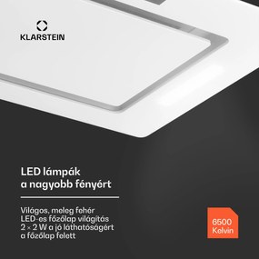 Klarstein Hektor Eco, páraelszívó, 72 cm, 466 m³/ó, érintéses vezérlés, üveg