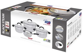 Elo 50904 Basic 4 részes rozsdamentes acéledénykészlet Black Steam