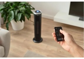 Sencor - Kerámia fűtőelemes ventilátor 1300/2200W/230V fekete + távirányító