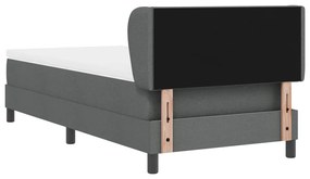 Boxspring Ágy Mattal Sötétszürke 90x190 cm Szövet