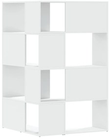 4 szintes fehér szerelt fa sarok könyvespolc 85 x 85 x 140 cm