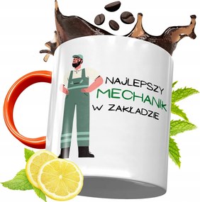 Narancssárga Bögre Szerelőnek Tökéletes Ajándék fényképes nyomtatással