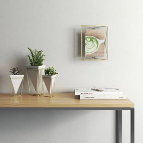 Aranyszínű fém álló-fali képkeret 18x23 cm Prisma – Umbra