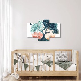 Kép – Akvarellfa tele élettel (90x60 cm)