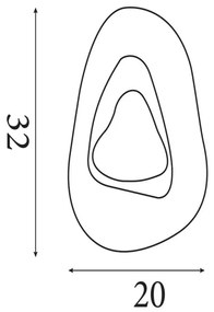 Searchlight 32983PB - DESTINY LED fali lámpatest LED/8W/230V fehér