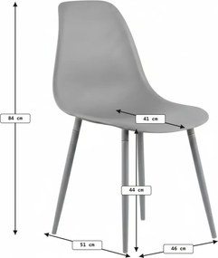 Étkezőszék OSAKA műanyag, petrol színű