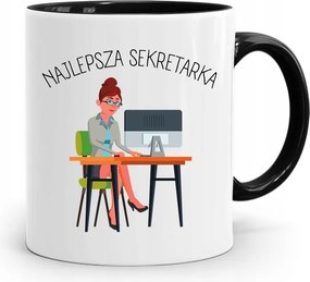 Bögre Fekete Ajándék Titkárnőnek Legjobb nyomott mintával