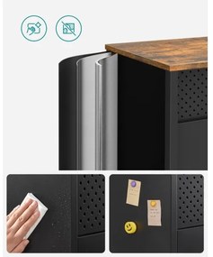 FIRA komód fekete/barna színben