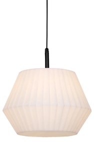 Modern kültéri függőlámpa fekete fehér árnyékolóval 45,6 cm IP44 - Robbert
