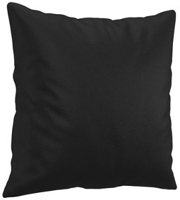 vidaXL 2 személyes fekete műbőr kanapé díszpárnákkal 120 cm
