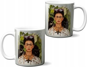 Önarckép bögre tövises nyaklánccal és kolibrivel Frida Kahlo
