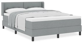 Boxspringágy matraccal - Világosszürke, 140 x 190 cm - Szövet
