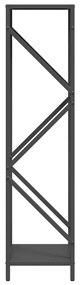 fekete hidegen hengerelt acél tűzifatároló 34x25x100 cm