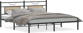 vidaXL sonoma tölgy színű szerelt fa ágykeret matrac nélkül 183x203 cm