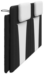 fekete és fehér műbőr fejtámla párna Viana 200 cm