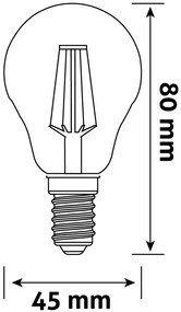 Avide LED Filament Mini Globe 5.9W E14 NW 4000K Fényerőszabályozható