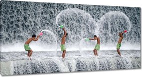 Festmények 115x55 Vízesés Tájképek