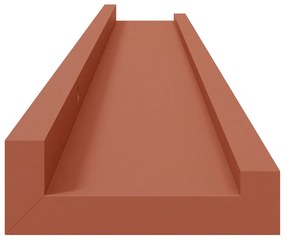 vidaXL Falpolc polcokkal tárolóval 4 pcs Piros 80 x 9 x 3 cm Faanyag