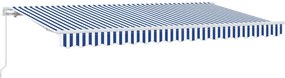 vidaXL Behúzható napellenző Kék 400 x 200 cm szövet