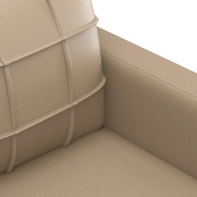 4 részes cappuccino műbőr ülőgarnitúra párnákkal