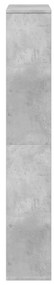 betonszürke szerelt fa könyvespolc 72 x 20 x 120 cm